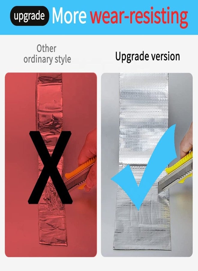 REZDAX Aluminium Foil Tape Waterproof Adhesive Rubber Tape For Leakage Repairing, Waterproofing Water Tank, Roof, Pipe, Window Seal Leak, surface Crack (5mx5cm) - Image 5